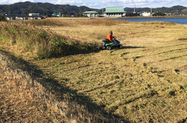 河川周辺の除草作業