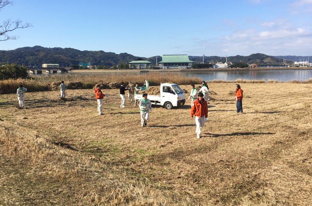 河川周辺の清掃・整備作業